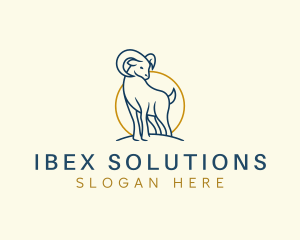 Ibex - Goat Ram Animal logo design