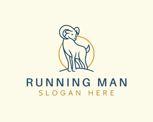 Camping - Goat Ram Animal logo design