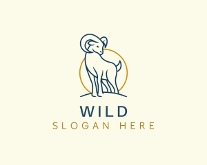 Horns - Goat Ram Animal logo design