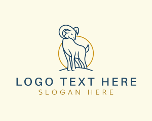 Goat - Goat Ram Animal logo design