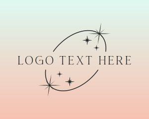 Techie - Y2K Sparkle Orbit logo design