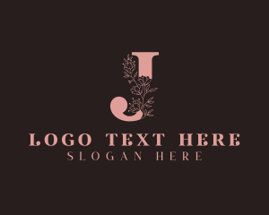 Floral Boutique Letter J Logo