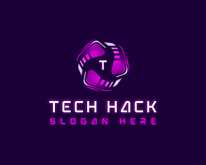 Tech Cyber AI logo design