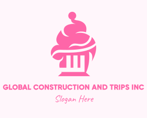 Baking - Pink Sweet Cupcake logo design