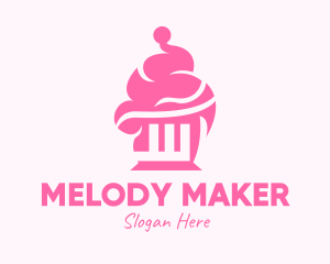 Cupcake Shop - Pink Sweet Cupcake logo design