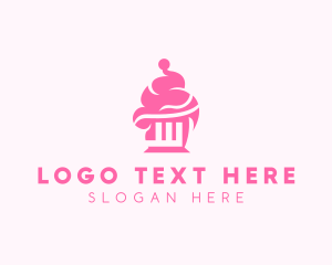 Khachapuri - Sweet Cupcake Pastry logo design