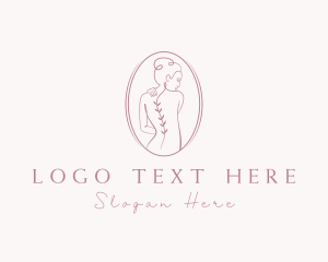 Massage - Natural Nude Woman logo design