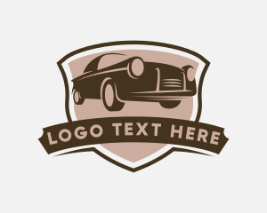 Vintage - Shield Car Transportation logo design