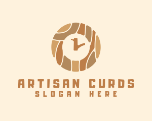 Wood Tree Clock logo design