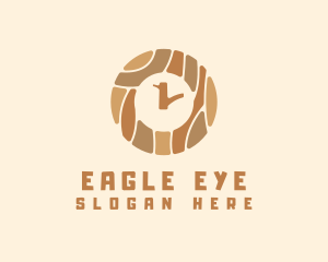 Wood Tree Clock logo design