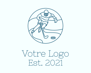 Hockey Stick - I’ve Hockey Player logo design