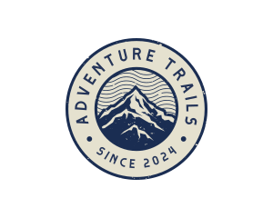 Mountain Hiking Peak Adventure logo design