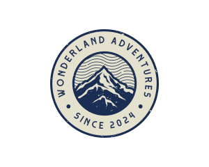 Mountain Hiking Peak Adventure logo design