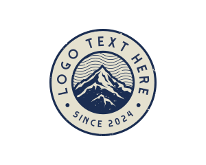 Travel - Mountain Hiking Peak Adventure logo design