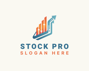 Stock - Stocks Arrow Finance logo design