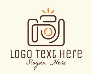 Camera Lens - Minimalist SLR Camera logo design