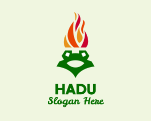 Environment - Flame Torch Frog logo design