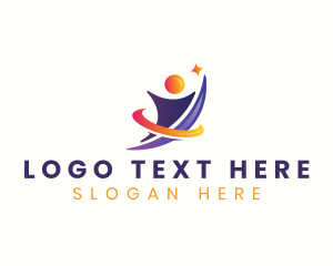 Human - Human Leadership Management logo design