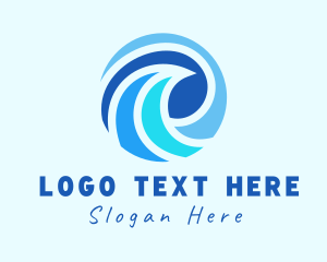 Blue - Summer Beach Waves logo design