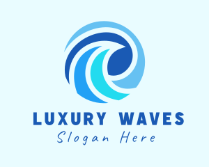 Summer Beach Waves logo design