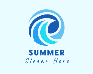 Summer Beach Waves logo design