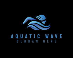 Swimmer - Swimming Athlete Water Sport logo design