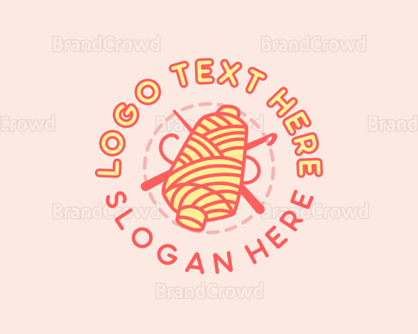 Stitching Yarn Thread Logo