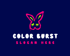 Graffiti Rabbit Spray Paint logo design