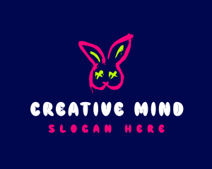 Graffiti Rabbit Spray Paint logo design