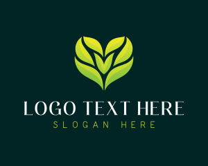 Plant - Heart Leaf Wellness logo design