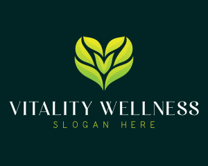 Heart Leaf Wellness logo design