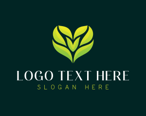Vegan - Heart Leaf Wellness logo design