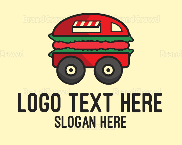 Burger Sandwich Food Truck Logo