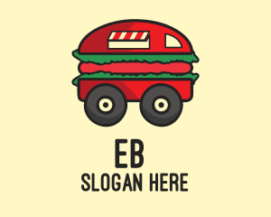 Burger Sandwich Food Truck logo design