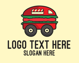 Food Truck - Burger Sandwich Food Truck logo design