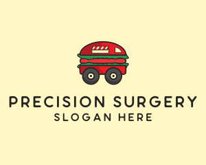 Burger Sandwich Food Truck logo design