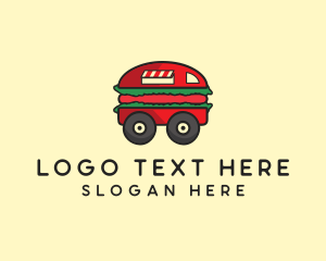 Burger Sandwich Food Truck logo design