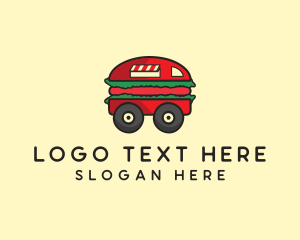 Burger Sandwich Food Truck Logo