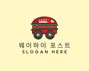 Burger Sandwich Food Truck logo design