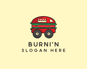 Burger Sandwich Food Truck logo design