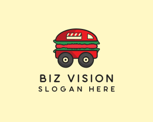 Burger Sandwich Food Truck logo design