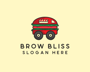 Burger Sandwich Food Truck logo design