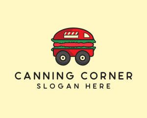 Burger Sandwich Food Truck logo design