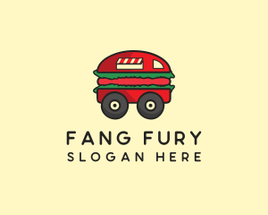 Burger Sandwich Food Truck logo design