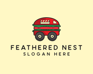 Burger Sandwich Food Truck logo design