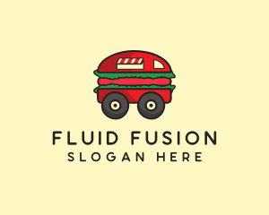 Burger Sandwich Food Truck logo design