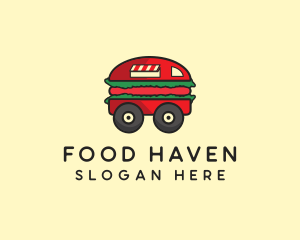 Burger Sandwich Food Truck logo design