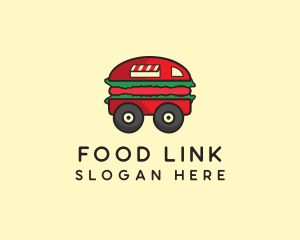 Burger Sandwich Food Truck logo design