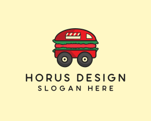 Burger Sandwich Food Truck logo design