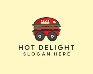 Burger Sandwich Food Truck logo design